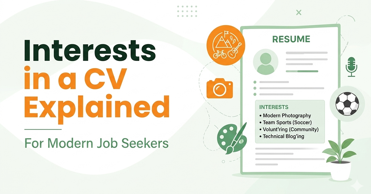 Interests in a CV Explained for Modern Job Seekers