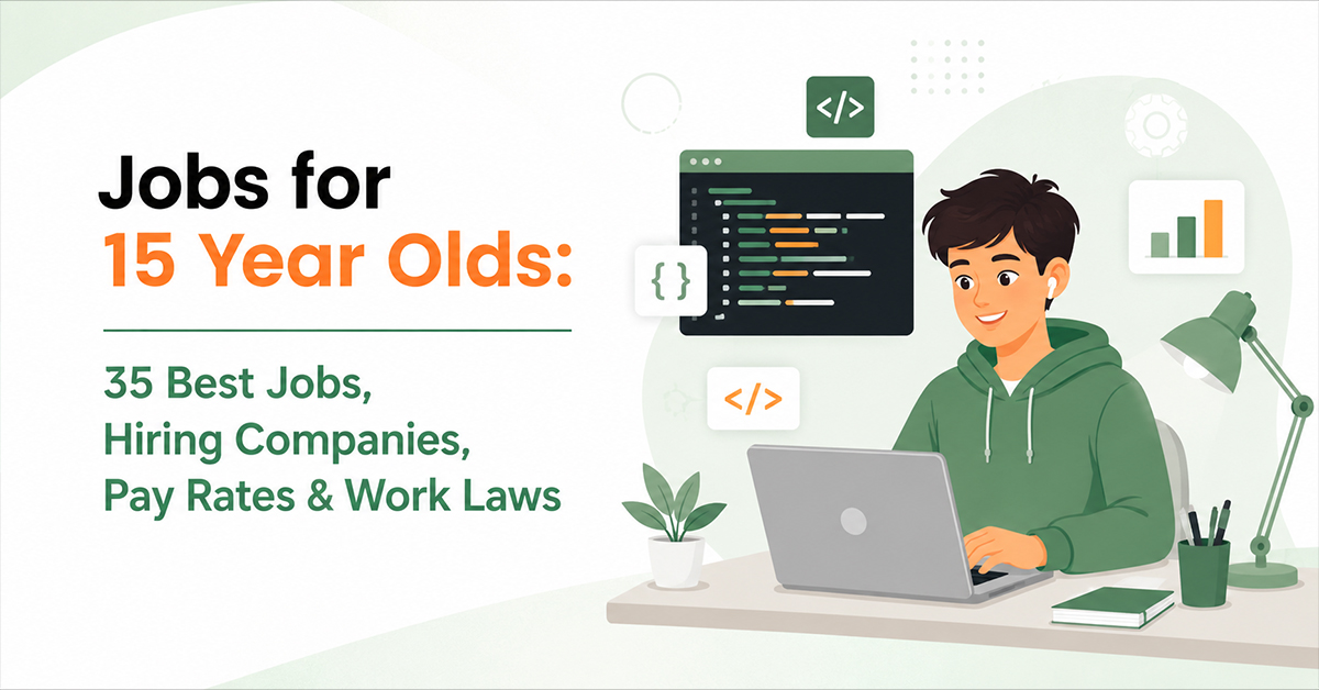 Jobs for 15 Year Olds: Best Jobs, Hiring Companies, Pay Rates and Work Laws